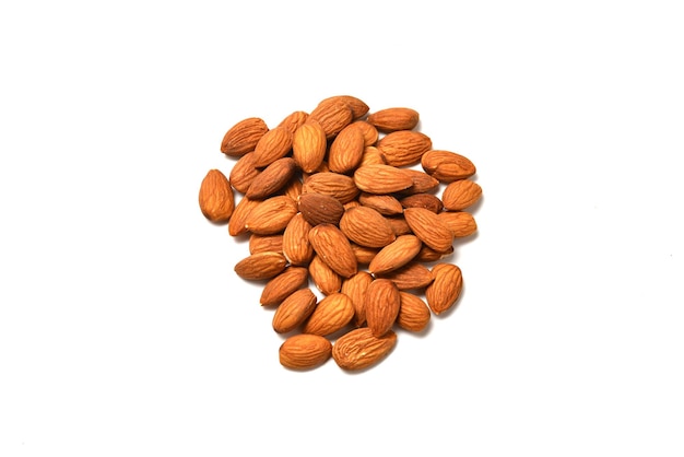 Almonds isolated on a white background