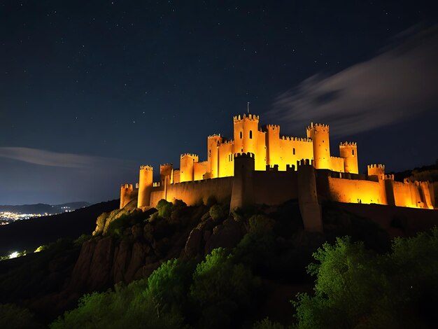 Almourol Castle Portugal Generative AI