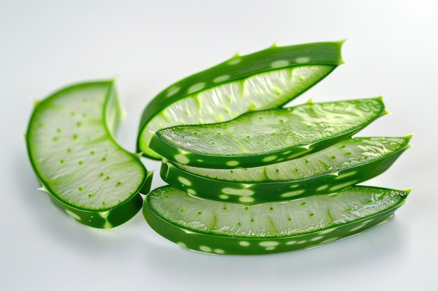 Aloe sliced isolated on a white background