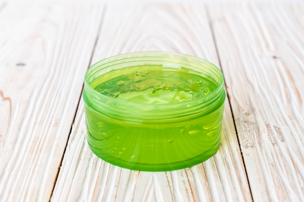 aloe vera gel with aloe sliced