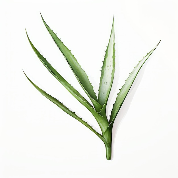 Aloe Vera Illustration Flora Borsi Style With Modernism And High Resolution