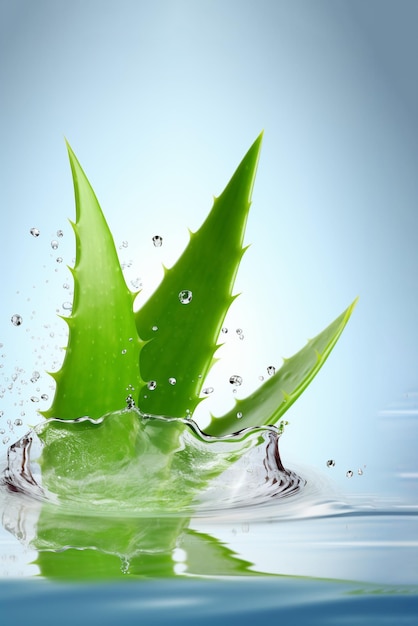 Aloe vera is a plant that is in water