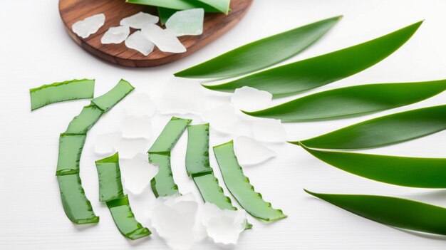 Aloe Vera leaves isolated on white background