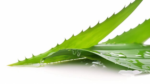 Aloe Vera leaves isolated on white background