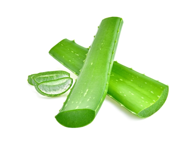 Aloe Vera sliced isolated on a white background