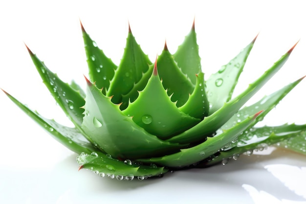 Aloe On White Background Generative AI