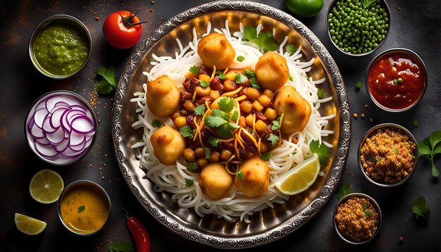 Aloo chaat or alu chat is a popular street food originating from the indian subcontinent