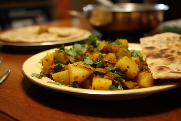 Photo aloo gobi on a lazy afternoon yummy delicious aloo gobi food image photography