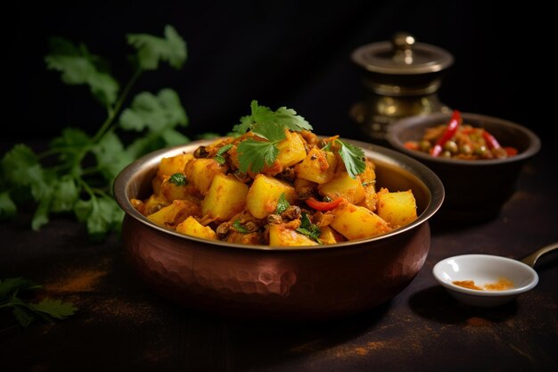 Photo aloo gobi with a sprinkle of toasted cumin and cori