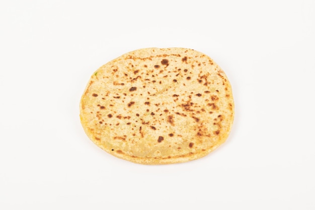 aloo parantha isolated on white background