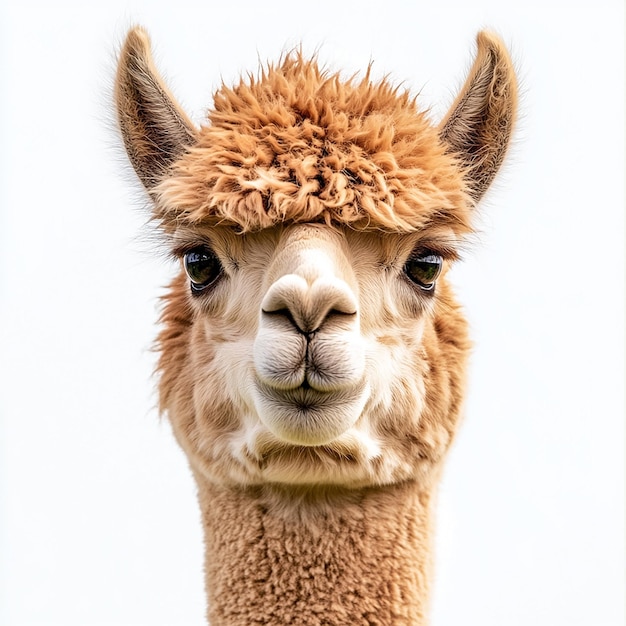 Alpaca on White Background