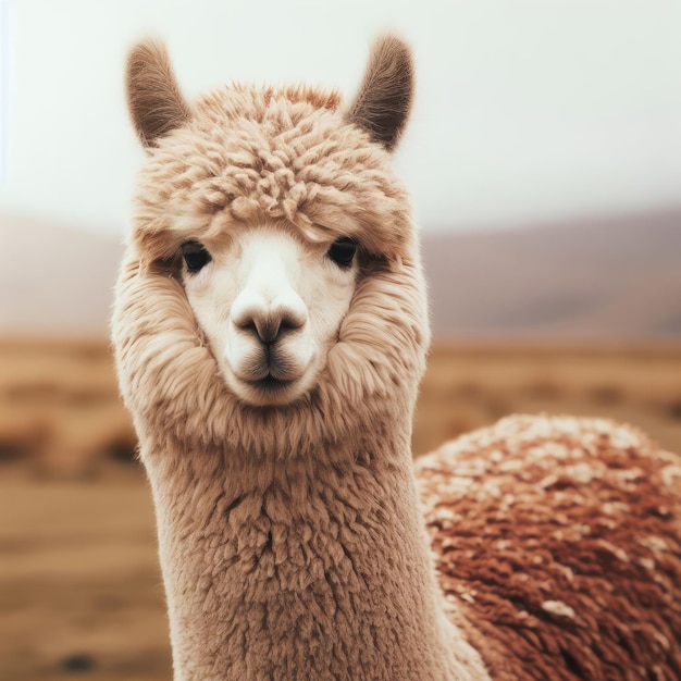 alpacas looking at camera in the field