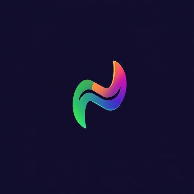 Photo alphabet letter logo icon design with colorful gradient colors on dark background