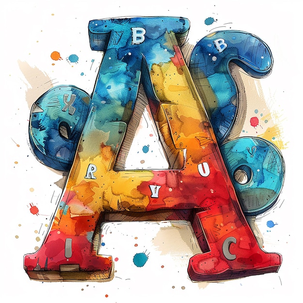 Photo alphabet letters with pictures for kids