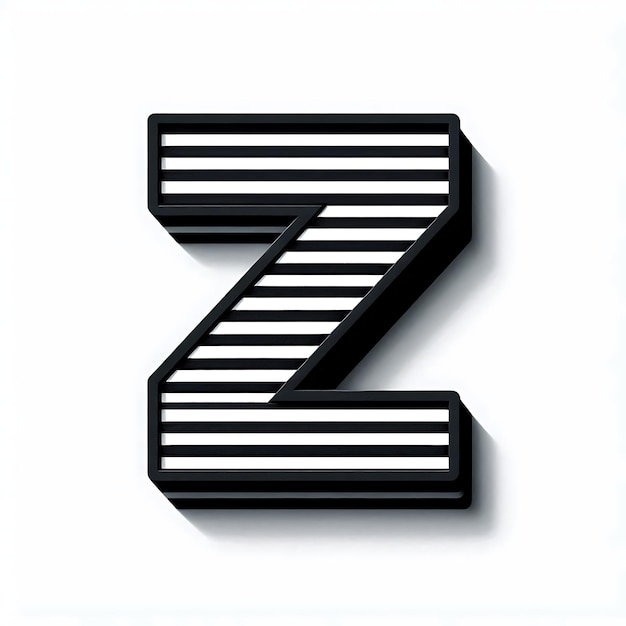 Photo alphabet z with zebra stripes