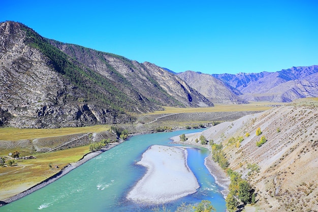 Altai mountain landscape mountains background view panorama