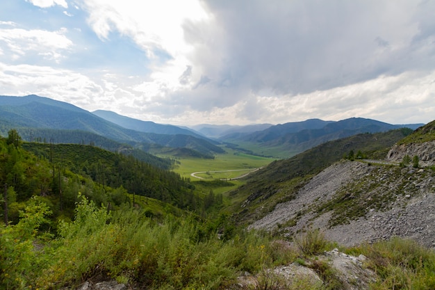 Altai Mountain Valley. 