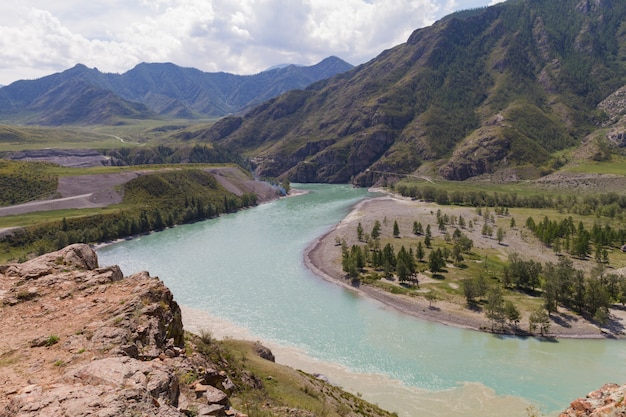 Altai mountains. Katun river.