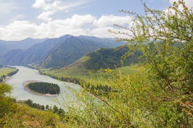 Altai mountains. Katun river.