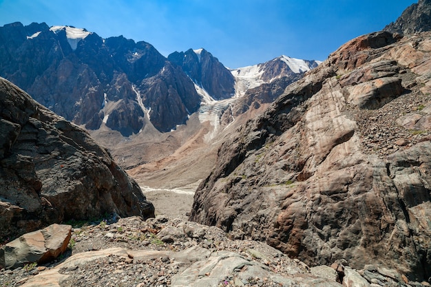 Altai Mountains. The way to the Bolshoy Aktru Glacier. High quality photo