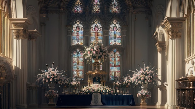 The altar in the church of the holy cross