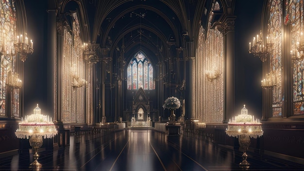 The altar in the church of the lord of the rings