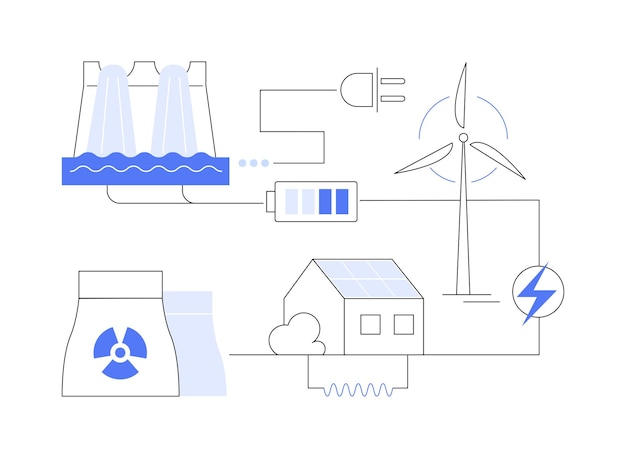 Alternative energy abstract concept vector illustration