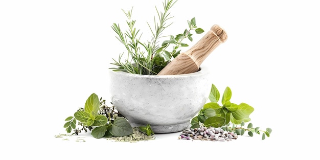 Alternative medicine with medicinal herbs background picture