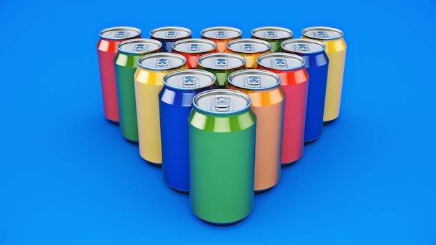 aluminium can isolated 3d rendering