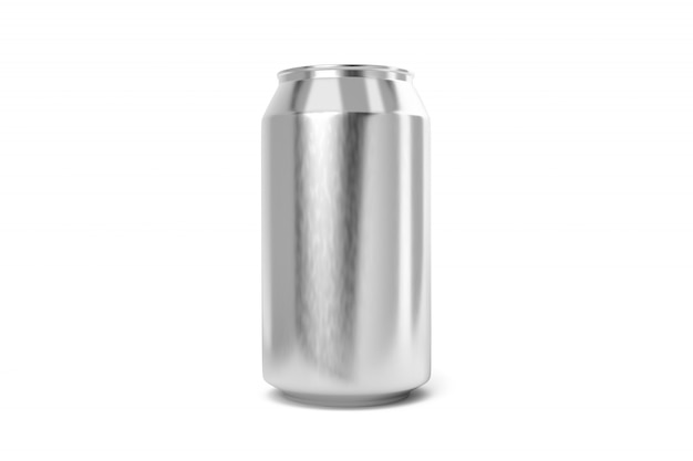 Aluminium soda can isolated