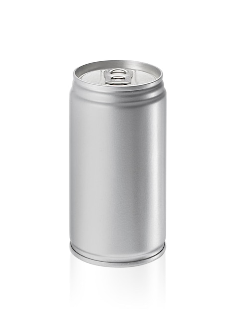 Aluminum cans on white background For design