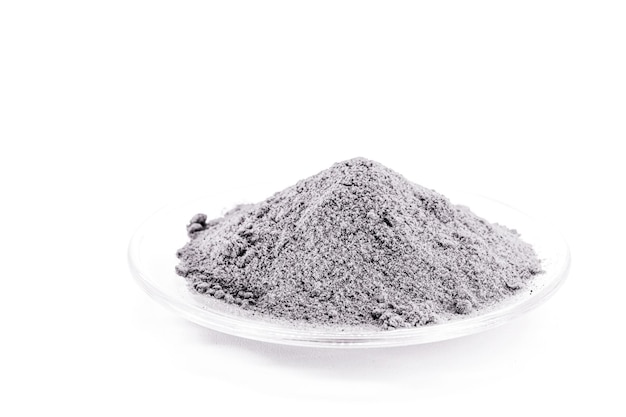 Aluminum oxide or alumina chemical compound of aluminum and oxygen used in blasting to remove excess calcined coating and in parts made of metal