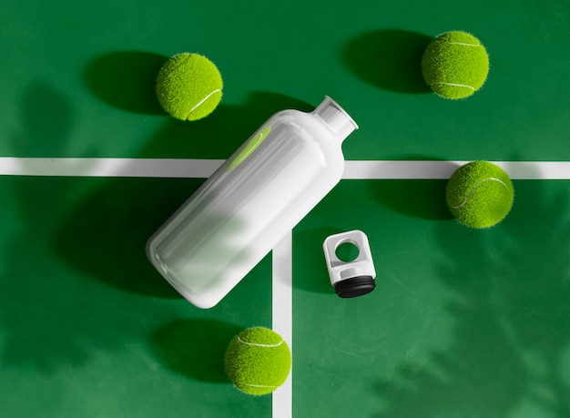 Aluminum Sport Bottle Tennis Court