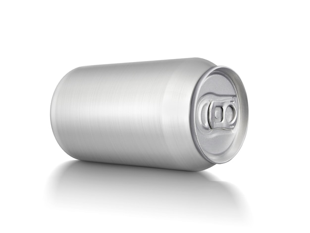 Aluminum white can mockup isolated on white background 330ml aluminum soda can mockup