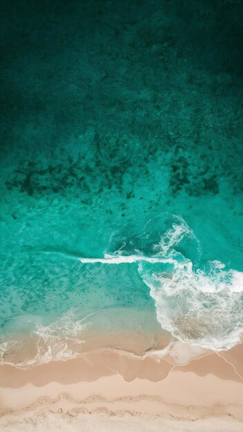 Amazing aerial view of tropical sea blue ocean water sea surface background