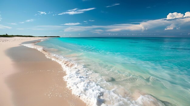 Amazing beach with white sand and crystal clear water Relaxing and peaceful atmosphere Perfect for a vacation or honeymoon