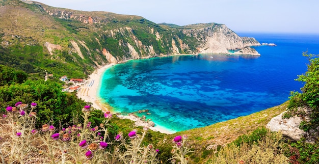 Amazing beaches of Greece - beautiful Petani in Cefalonia island