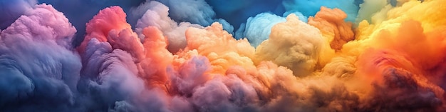 Photo amazing beautiful art sky with colorful clouds