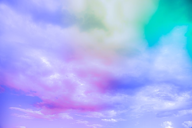 Amazing beautiful art sky with colorful clouds