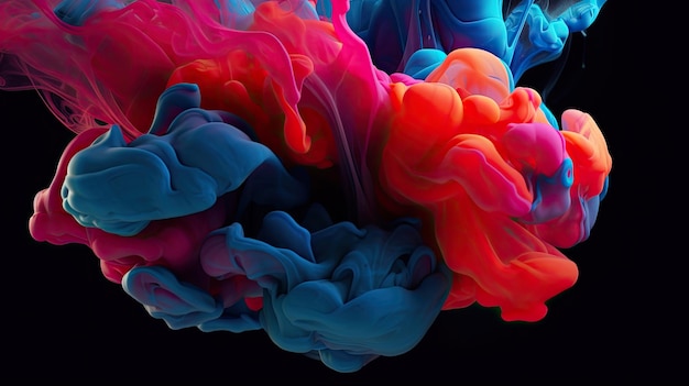 Amazing beautiful colorful space explosion Generative AI