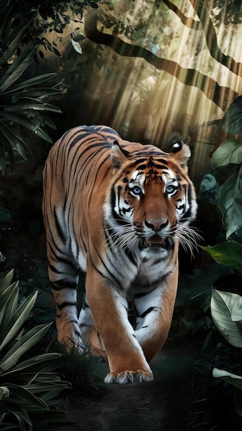 Amazing bengal tiger in the nature