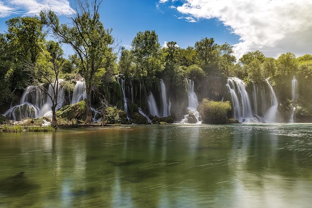 Amazing cascades of Kravica Waterfall in Bosnia and Herzegovina