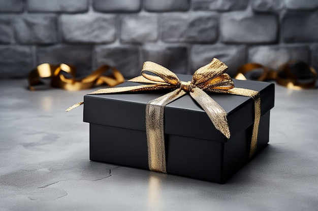 Amazing christmas gift boxes birthday giftboxes Joyful celebration new year in gold generated by AI