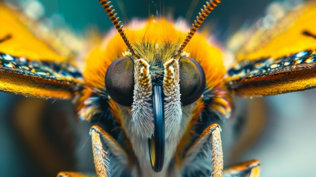 Photo amazing closeup of a butterflys compound eye