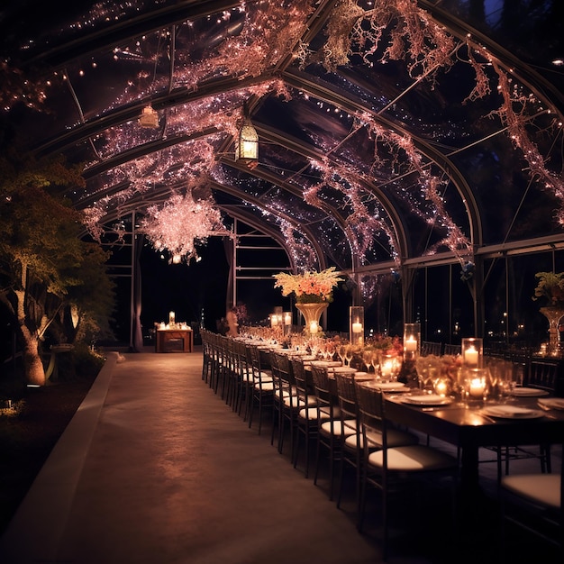 Amazing floral candle light dinner wedding venues themed