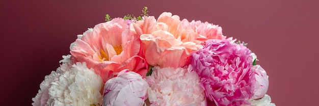 Amazing Fresh bunch of pink peonies