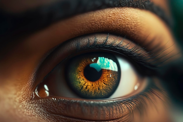 Amazing human eye macro photography human eye close up Generative AI