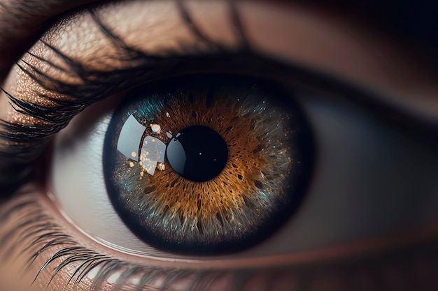 Amazing human eye macro photography human eye close up Generative AI