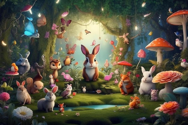 an amazing imaginary wonderland with different