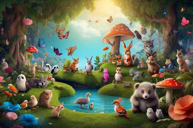 an amazing imaginary wonderland with different